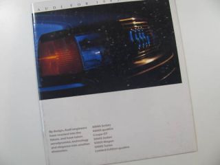 1985 Audi Full Line 4000 5000 Coupe GT Preview Brochure