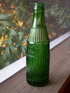 Ashburn GA   Red Race Ginger Ale   green embossed soda bottle