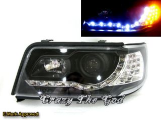 100 C4 91 94 Pro R8LOOK Headlight w LED Black for Audi