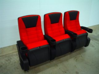 THEATER CHAIRS HOME THEATRE CHAIR MOVIE SEATS CINEMA RED FABRIC