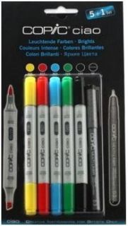 Copic Ciao Pens 5 1 Brights Set Graphic Art Marker Pens Fineliner 