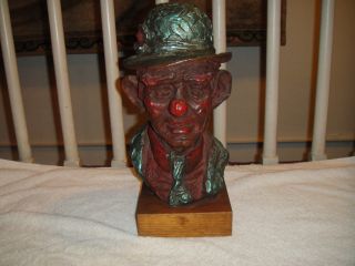 Vintage Austin Productions Clown Sculpture from 1965 Signed Mardo 