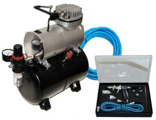 New Auto Paint Detail Spray Gun Airbrush Air Compressor