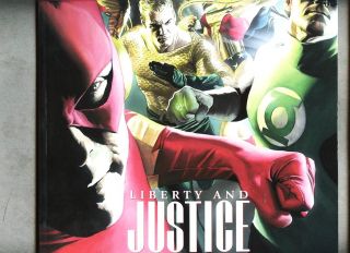 GN TPB JLA Liberty and Justice Alex Ross Tabloid Size Justice League 