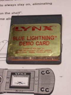 Blue Lightning Dealer Demo Lynx Atari Collectors New