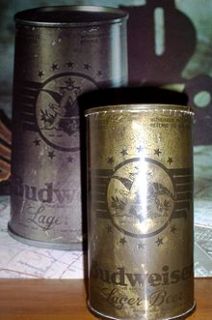 Anheuser Busch produced olive colored Budweiser cans during World 