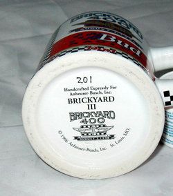 1996 Brickyard 400 3 Budweiser Stein Numbered Must See