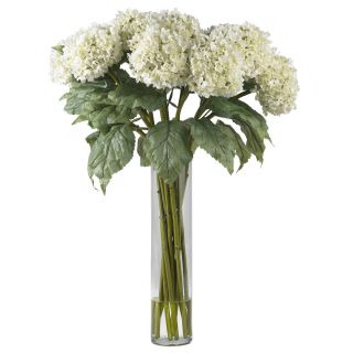 New 31 Large Artificial Silk Hydrangea White Fake Flower Arrangement 