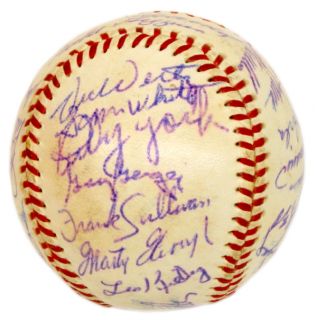 1959 Red Sox Signed by 29 Team Baseball PSA DNA Ted Williams