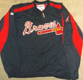 Atlanta Braves Pullover Gamer Jacket Majestic XXL