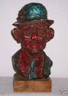 Vintage 13 Austin Pottery Clown Sculpture Bust Art