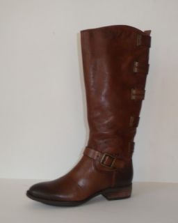 ARTURO CHIANG ELSIE 169 VINTAGE COGNAC LEATHER TALL RIDING BOOTS NEW 6 