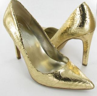 Jessica Simpson Nolita Classic Pumps Gold Womens size 8 M Used $69