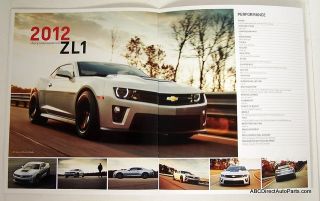 2012 Chevrolet Camaro ZL1 High Performance Dealer Sales Brochure 