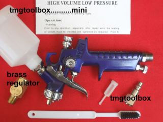   Blue Mini Gravity Air Spray Gun Automotive Paint Touch Up 8mm