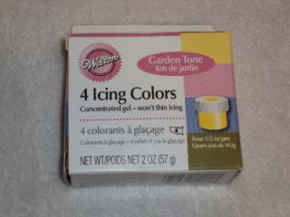 Wilton Garden Tone 4 Icing Colors Cake Decorating New