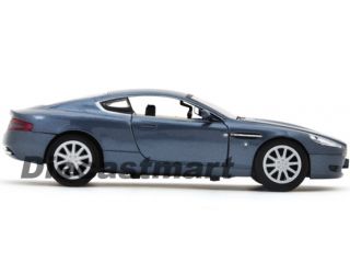   Aston Martin DB9 Coupe New Diecast Model Car Metallic Grey Blue