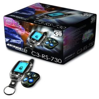 Autopage C3 RS730 LCD 4 Channel Vehicle Car Alarm Security System 