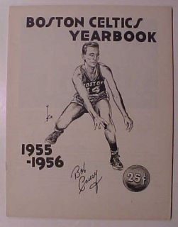 1955 56 Boston Celtics Yearbook Bob Cousy Red Auerbach