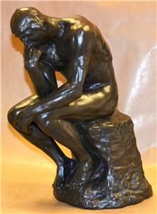 Extra Large 8kg Auguste Rodin The Thinker Cold Cast Bronze Man 