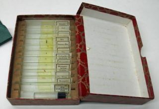 Vintage Atco 1374 DK Student Microscope and Wood Case Box Slides Tools 