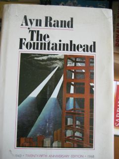 Ayn Rand The Fountainhead 25th Anniversary Edition 1977 HCDJ