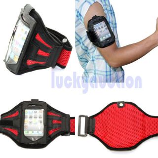 Red Sports Gym Equipment Armband Arm Band Case Cover For iPhone 4 4GS 