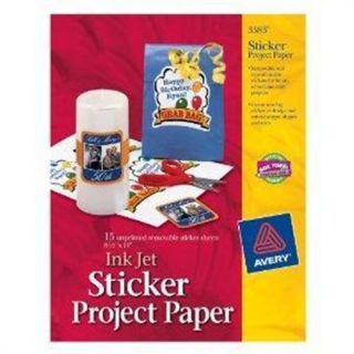 Avery Dennison 3383 Personal Creations Sticker Project Paper 15 Sheets 