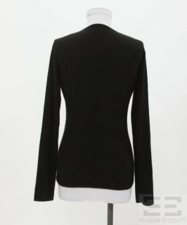 Azzedine Alaia Black Cashmere Long Sleeve Sweater Size Large