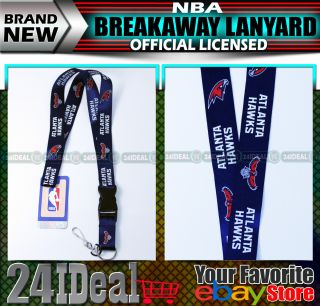 Atlanta Hawks NBA Keychain Breakaway Lanyard Holder
