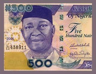 500 Naira Banknote Nigeria 2005 Nnamdi Azikiwe UNC