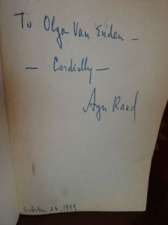 The Fountainhead Ayn Rand 1943 Signed in 1949 Bobbs Merrill