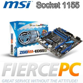 MSI Z68MA ED55 B3 Intel Z68 SKT 1155 MATX Motherboard