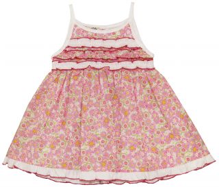  Girls Adorable Ruffle Flower Dress   Coccobirillo Baby Graziella 6M
