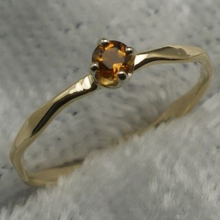 Topaz Citrine Baby Ring Hand Crafted 14k Gold November