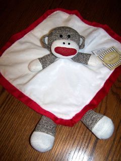 Baby Starters Sock Monkey White Security Blanket