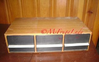 Wood Audio Cassette Tape 3 Drawer Box 33 48 Case Storage Organizer 