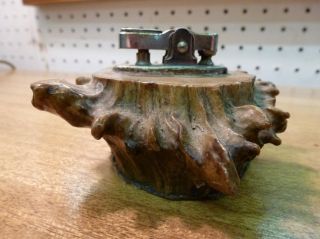 RARE Old Auer Petrified Wood Table Lighter