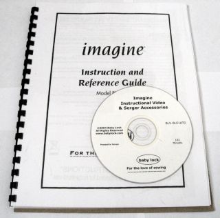 Babylock Baby Lock Serger BLE1AT Imagine Instruction Manual with Video 