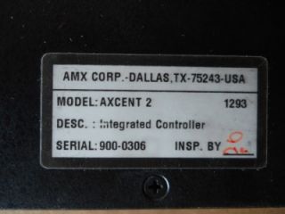 AMX Axcent2 Integrated Control System Axcent 2 with Power Supply