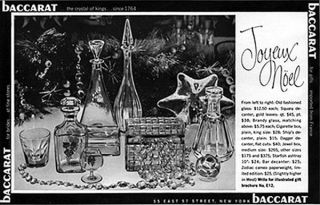 Baccarat Crystal Decanters Starfish Ashtray Jewel Box Glasses 1959 