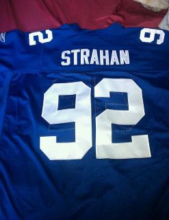 NY Giants NFL Strahan Blue Jersey 100 Authentic 92
