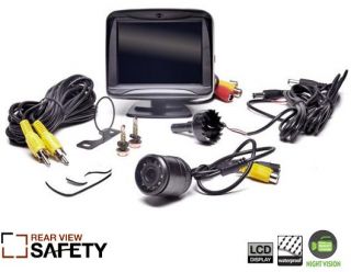 New Rear View Safety Car Backup Camera System 3 5 LCD Monitor Night 