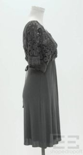Bailey 44 Grey Crochet Jersey Dress Size XS New