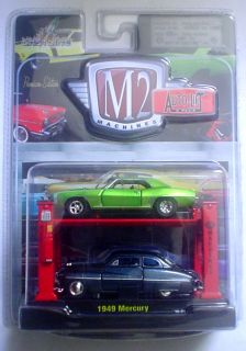 M2 Auto Lift 1969 69 Chevy Camaro 1949 49 Mercury 1 64 Scale Diecast 