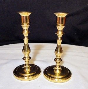 Beautiful Pair of Baldwin Brass Candlesticks Holders
