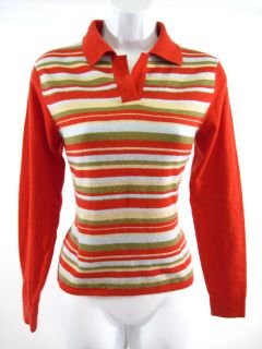 ballantyne multi color cashmere striped sweater sz 3