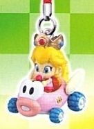 Yujin Wii Mario Kart Root Phone Strap Figure Baby Peach