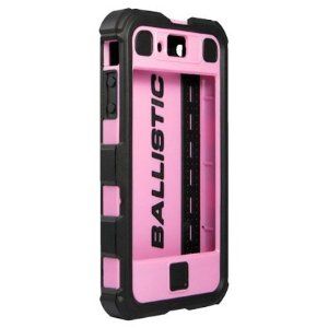 Apple iPhone 4 4S Ballistic HC Series Case w Holster Black Pink Retail 