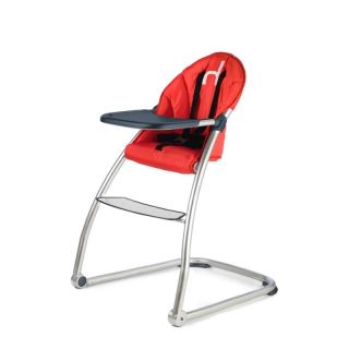 babyhome eat high chair red also available in black brown or navy blue